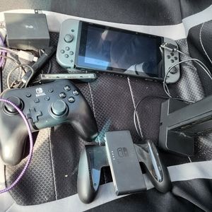 Nintendo switch with accessories
